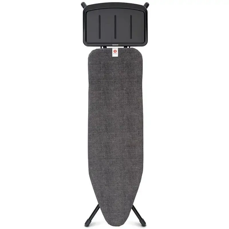 Brabantia Ironing Board Solid Steam Unit Holder 124x38cm 25mm Black Frame - Denim Black - Code B