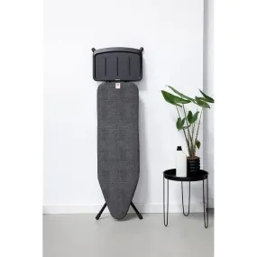 Brabantia Ironing Board Solid Steam Unit Holder 124x38cm 25mm Black Frame - Denim Black - Code B