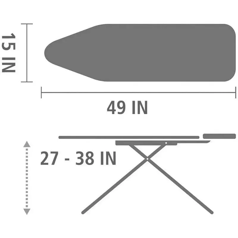 Brabantia Super Stable Comfort Ironing Board 124 X 38cm - Ice Water - Code B