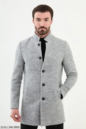 Brabion Marco Long Slim Fit Gray Coat
