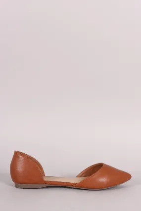 Breckelle Pointy Toe Slip On Dorsay Flat