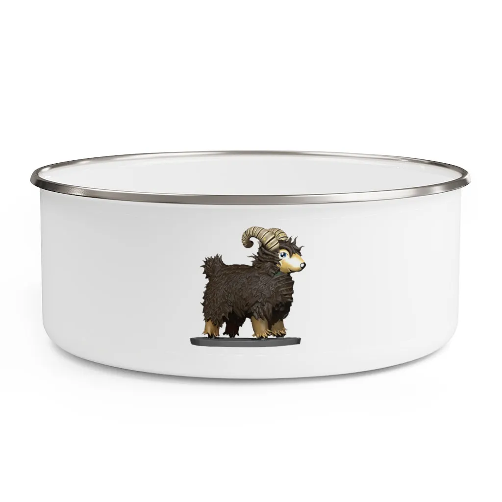 Brown Sheep Enamel Bowl
