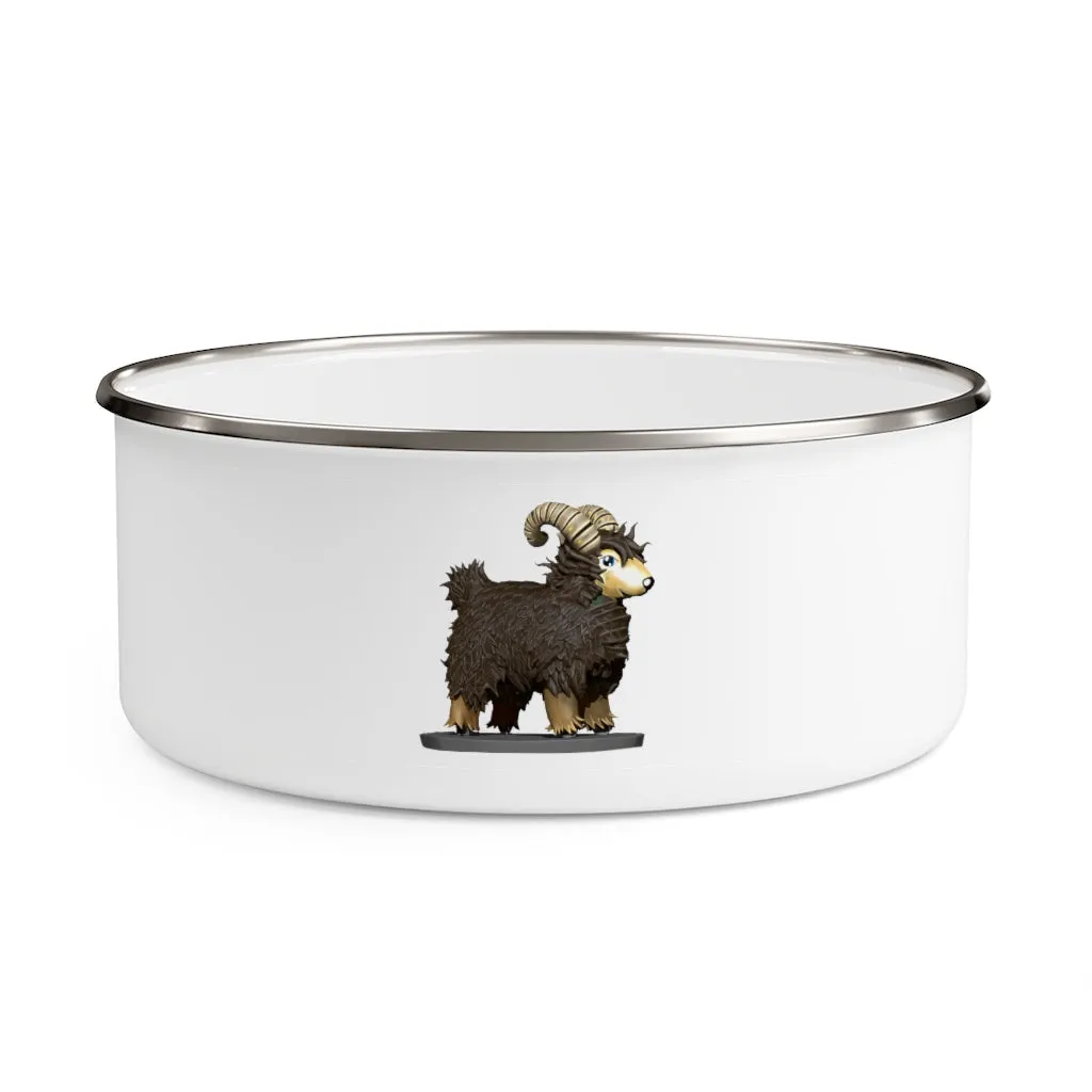 Brown Sheep Enamel Bowl