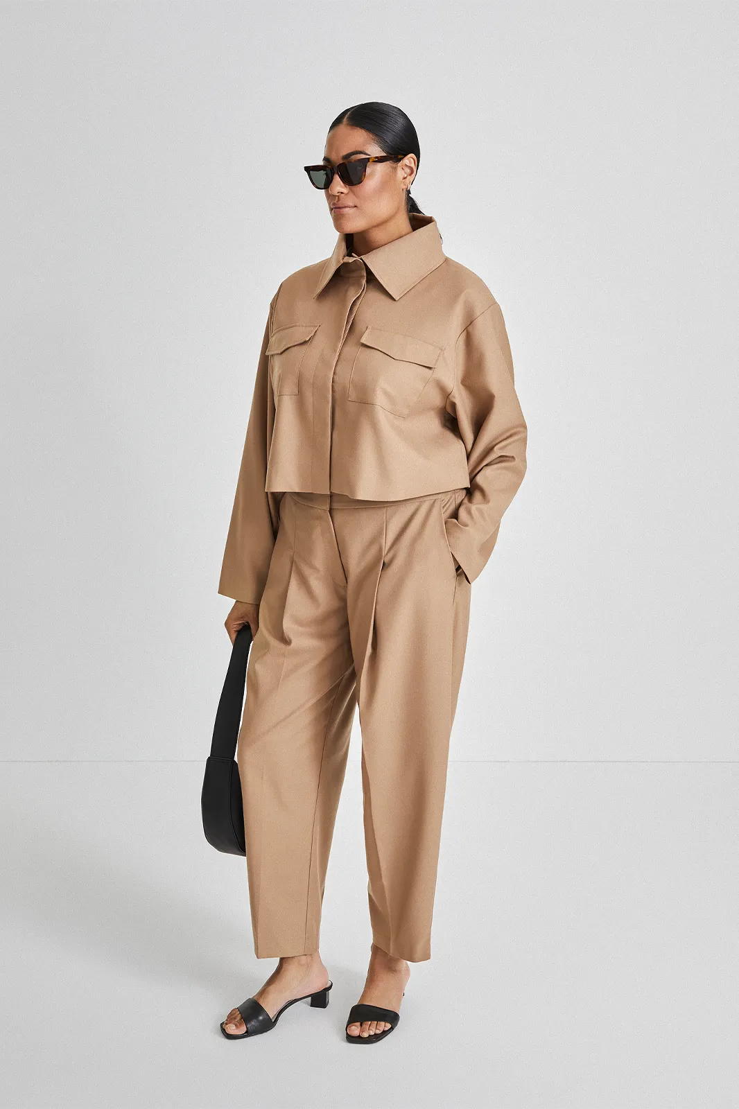 BUSALLA JACKET - BEIGE WOOL