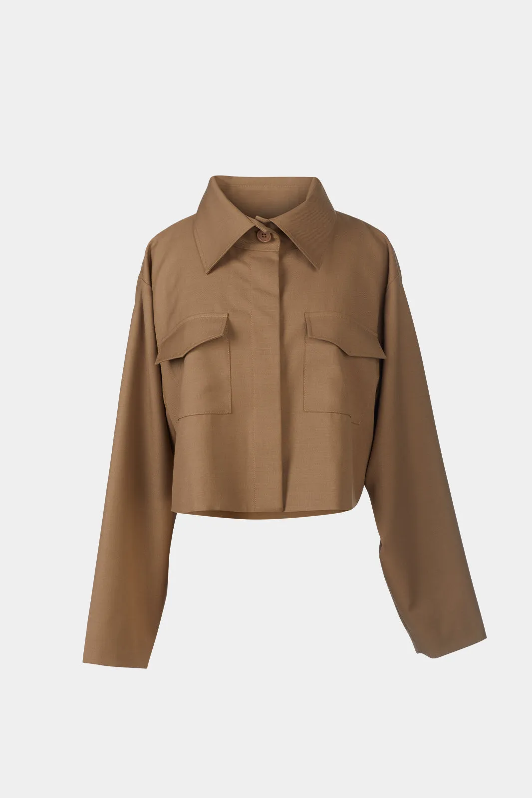 BUSALLA JACKET - BEIGE WOOL