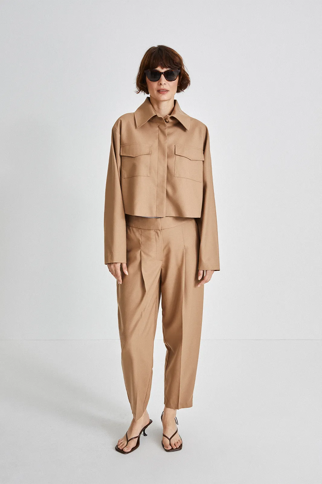 BUSALLA JACKET - BEIGE WOOL