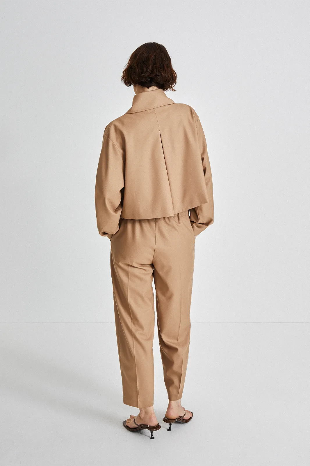 BUSALLA JACKET - BEIGE WOOL