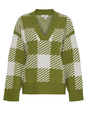b.Young Miran Printed Jumper, Green