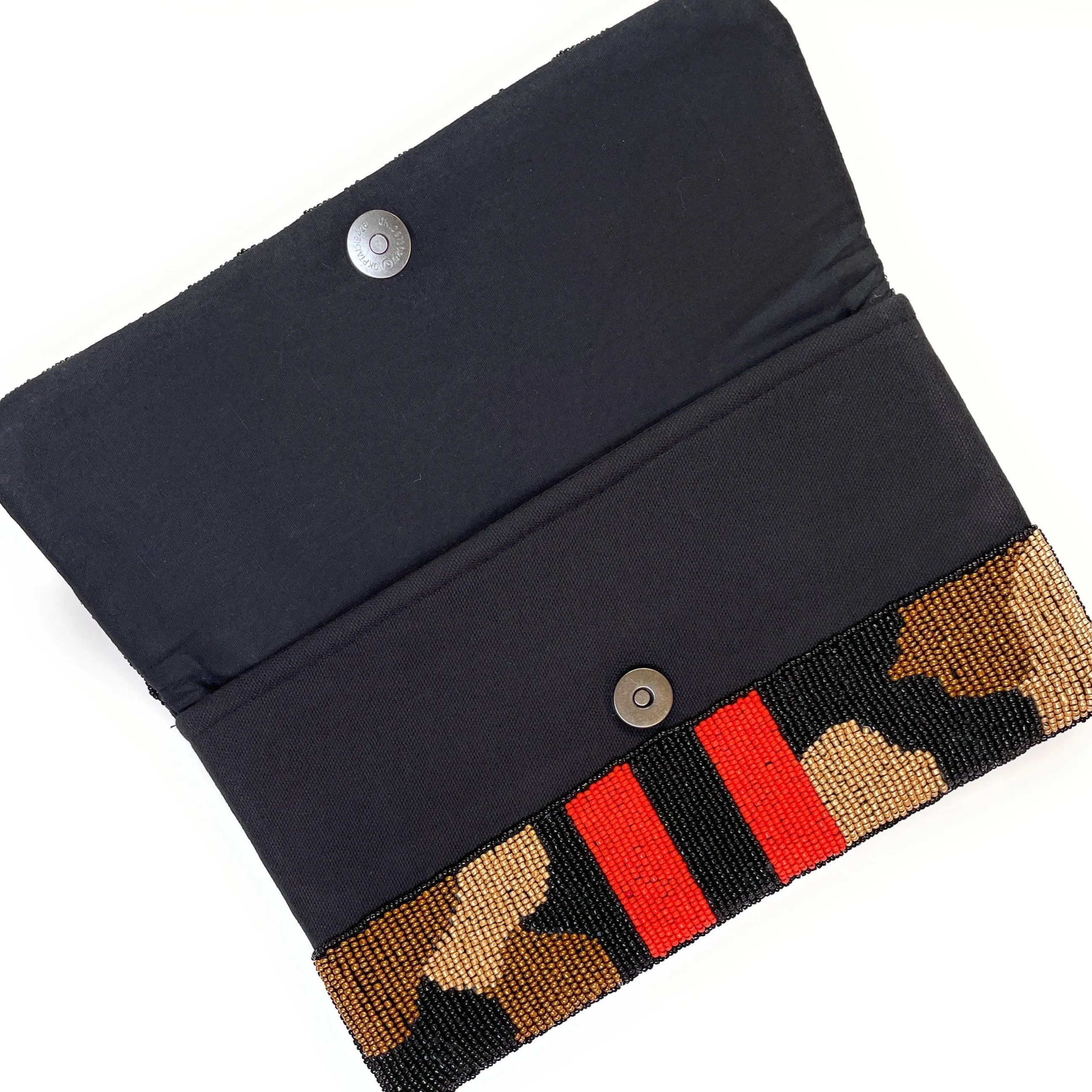 Camo Bee Beaded Clutch Purse