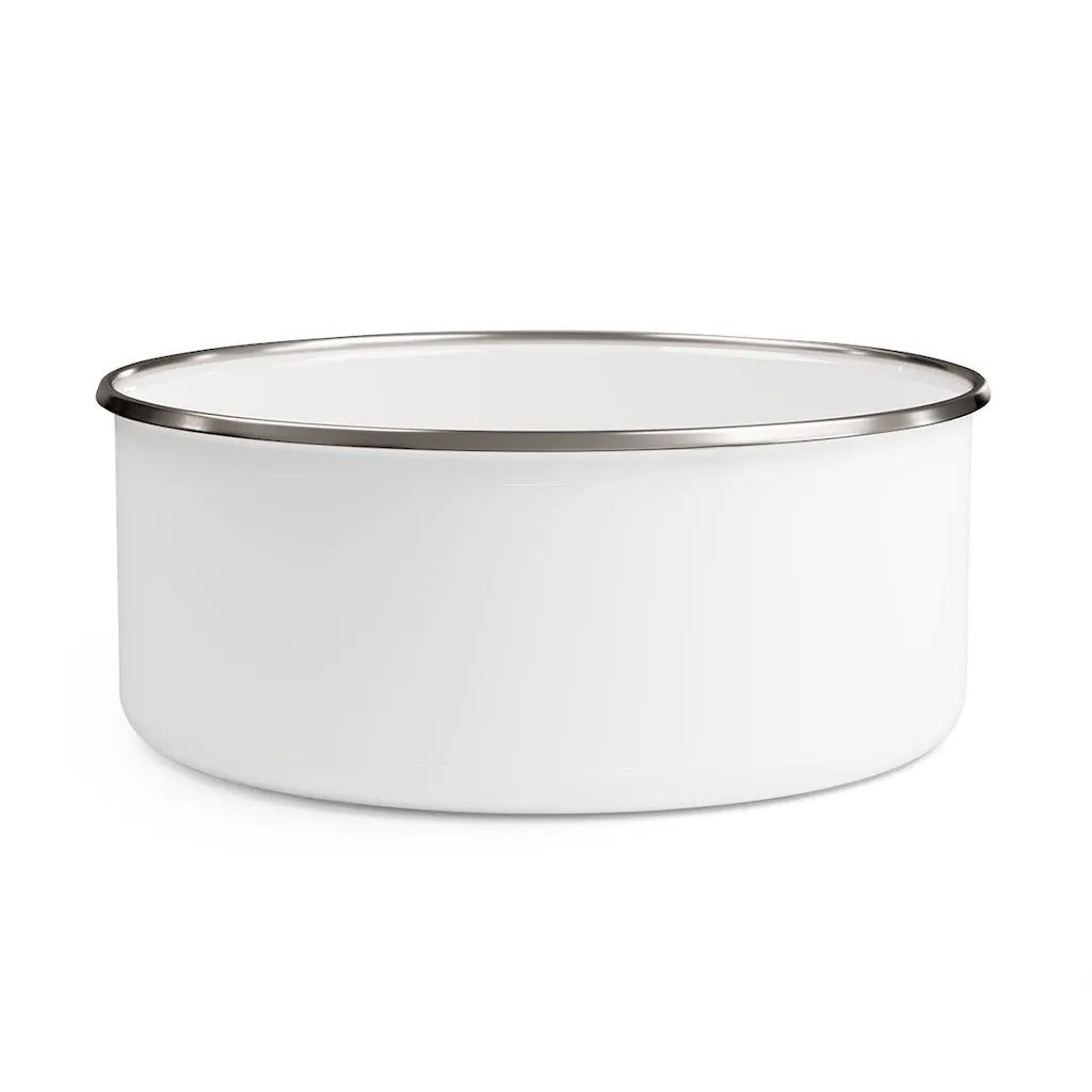 Cat Pattern Enamel Bowl