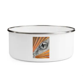 Cat Rays Enamel Bowl