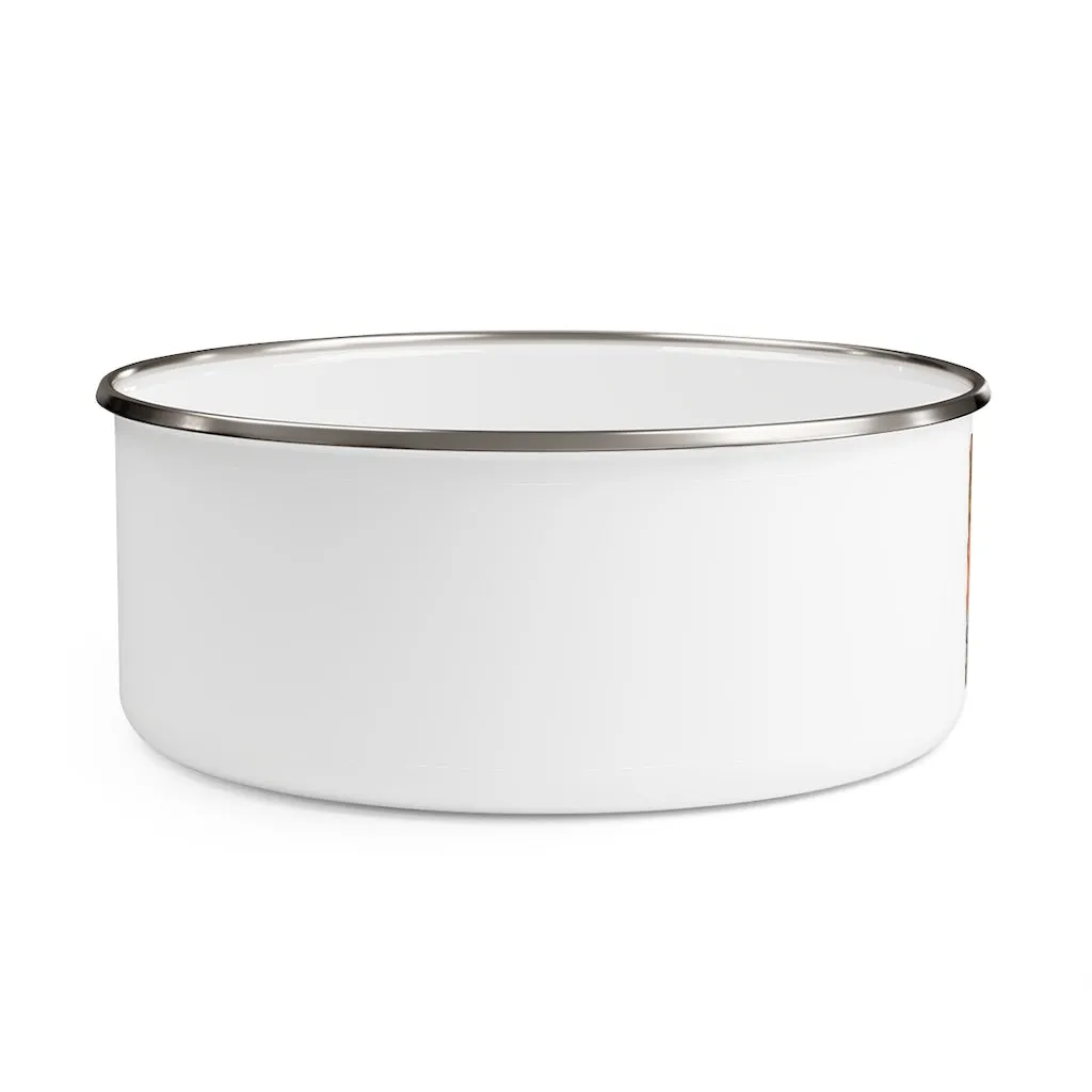 Cat Rays Enamel Bowl