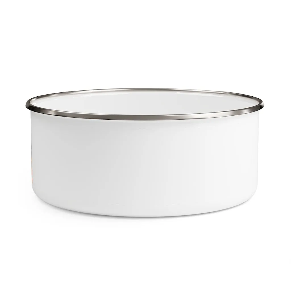 Cat Rays Enamel Bowl