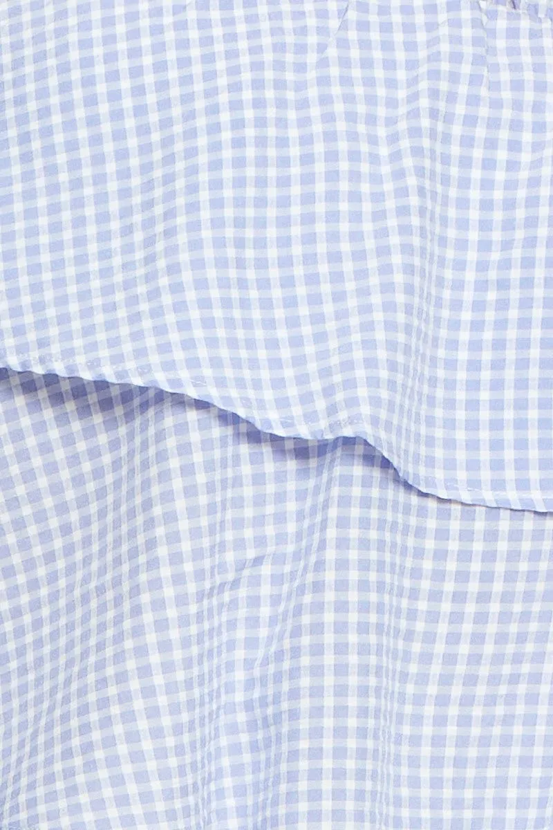 Check Mini Skater Skirt Tie