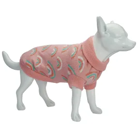 Dan & Sam - Dog Jumper (Pink Rainbows) - 20cm