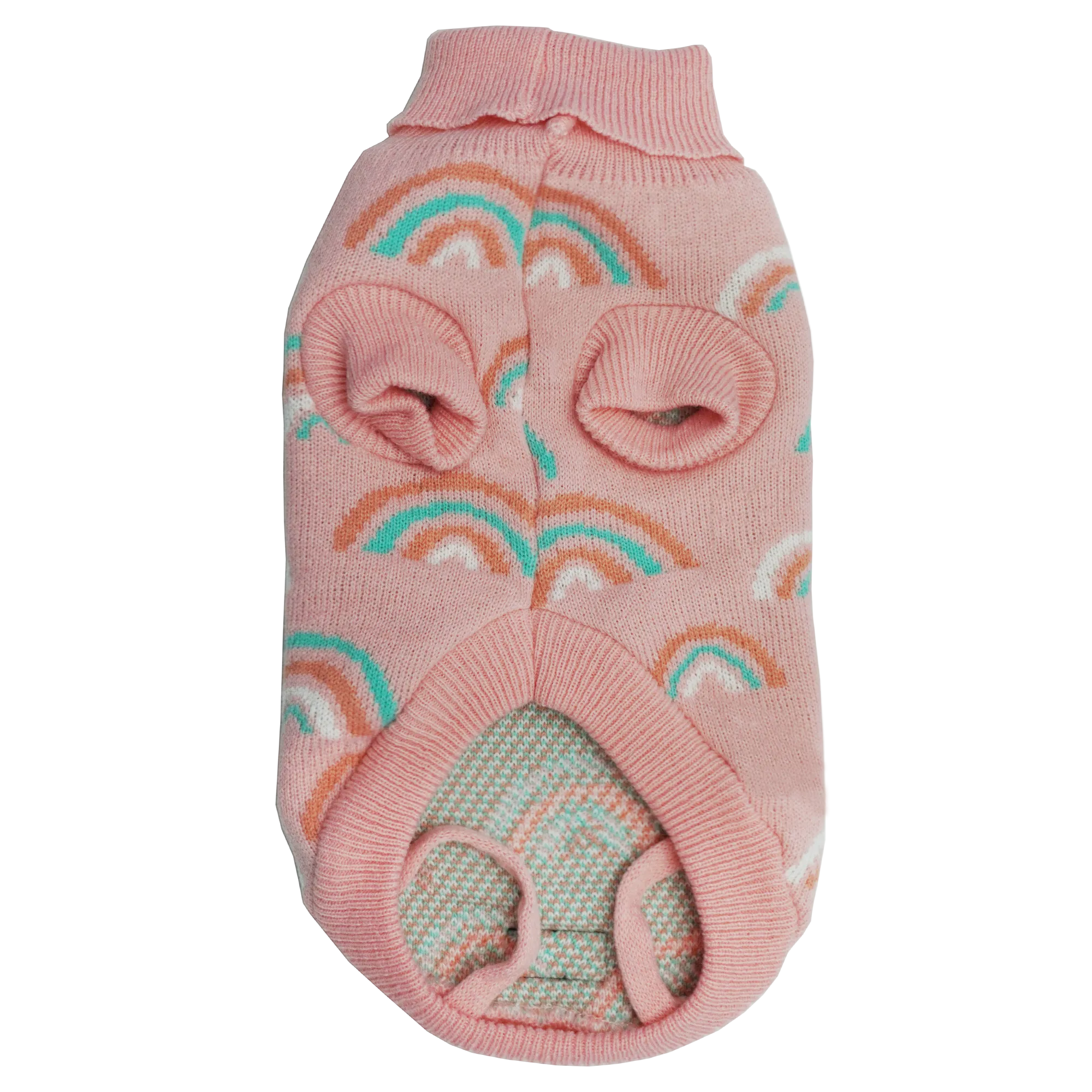 Dan & Sam - Dog Jumper (Pink Rainbows) - 20cm
