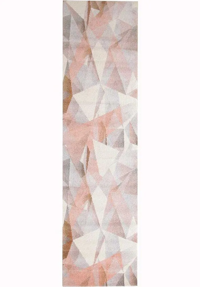 Dimensions Divinity Shatter Blush Modern Runner Rug