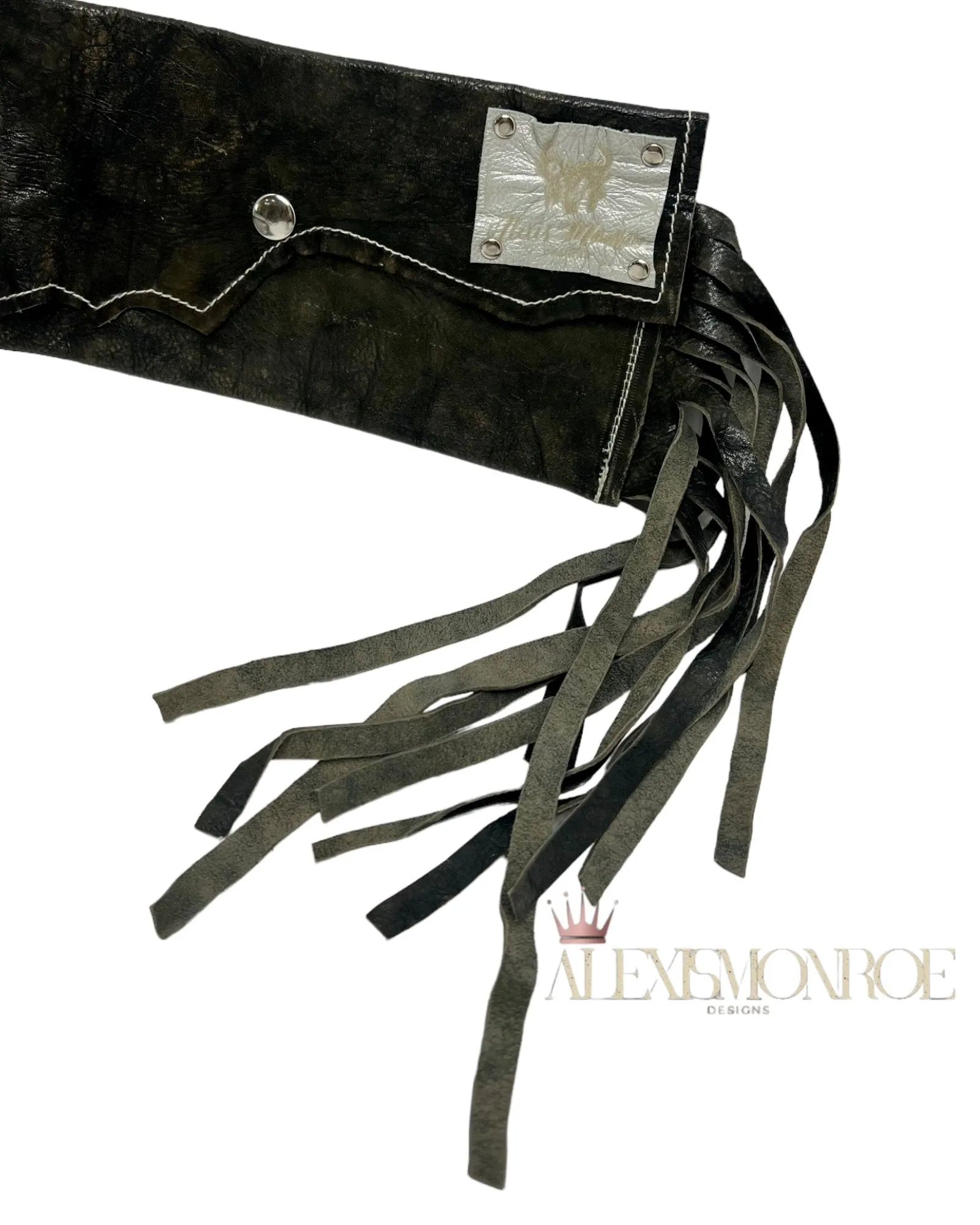 Distressed Custom Leather Clutch