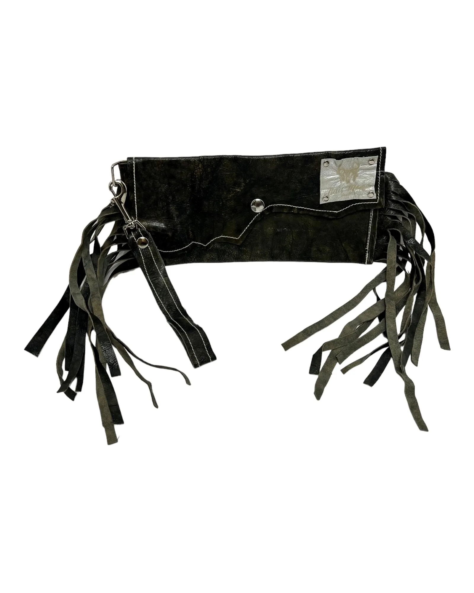 Distressed Custom Leather Clutch