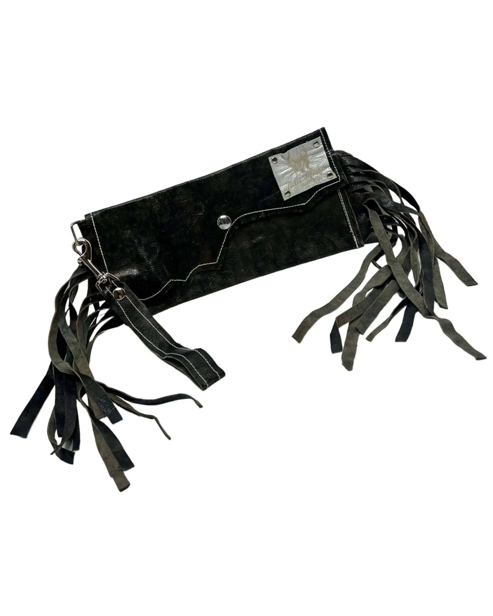 Distressed Custom Leather Clutch