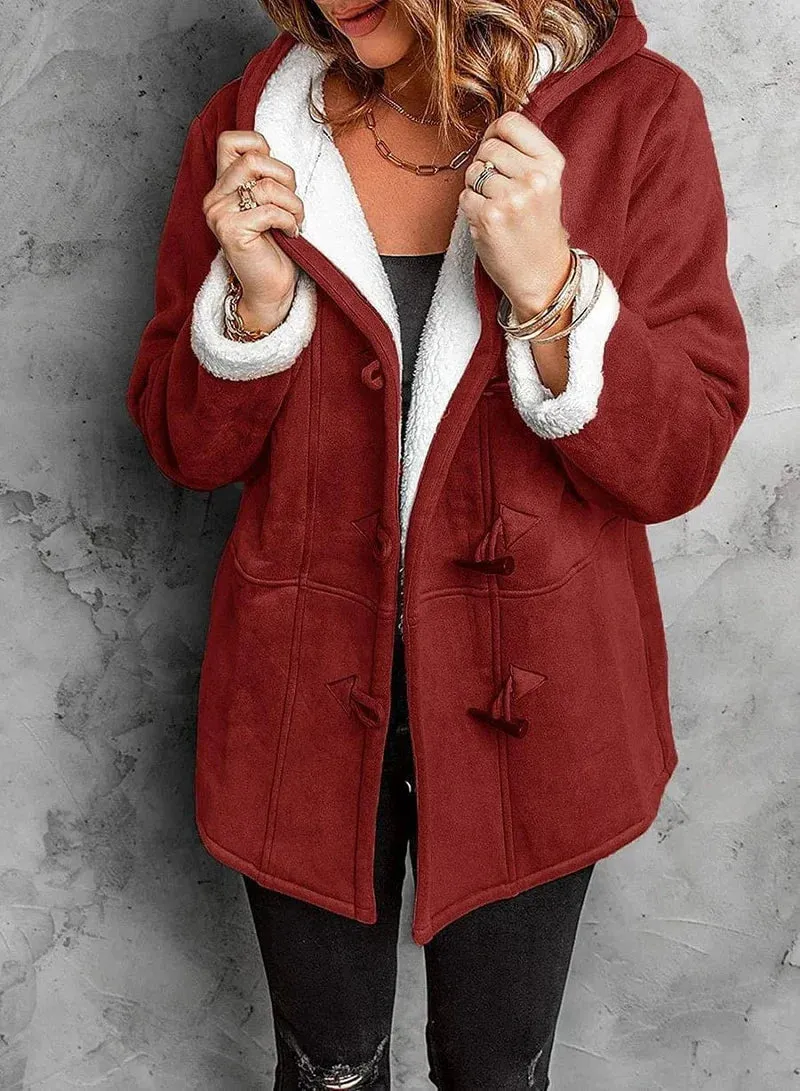 Elegant Cashmere Hooded Coat