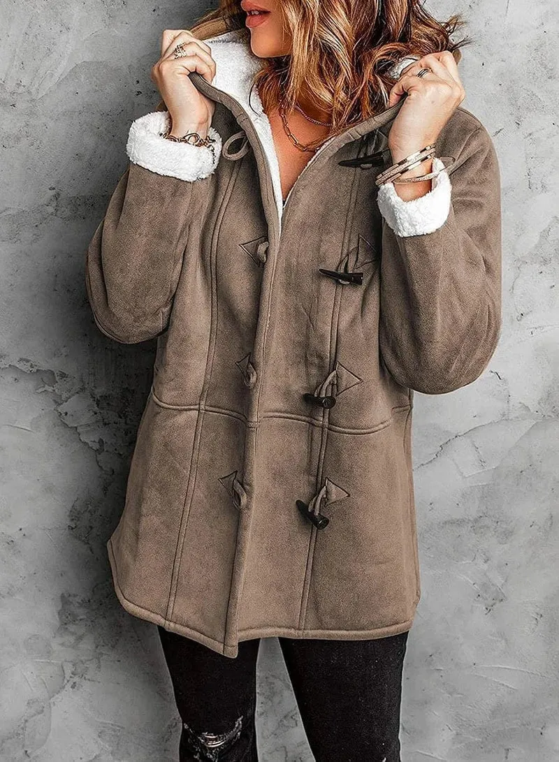 Elegant Cashmere Hooded Coat
