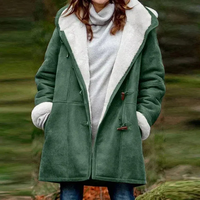 Elegant Cashmere Hooded Coat