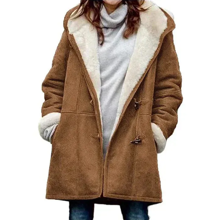 Elegant Cashmere Hooded Coat