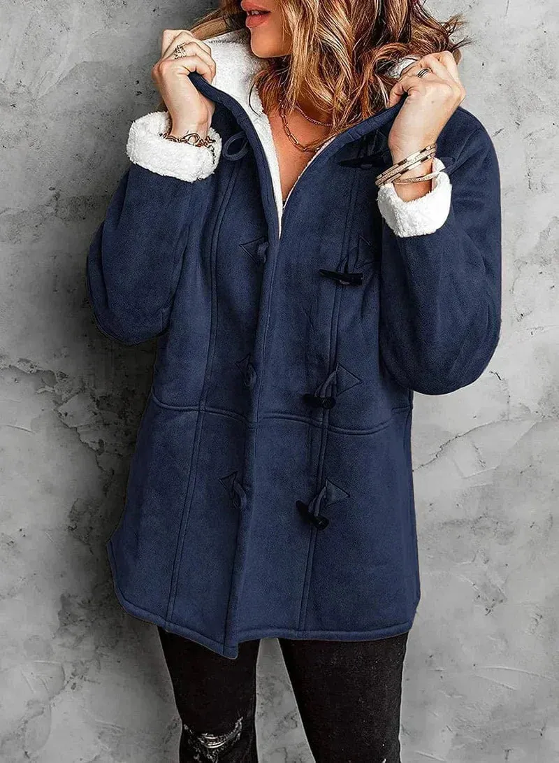 Elegant Cashmere Hooded Coat