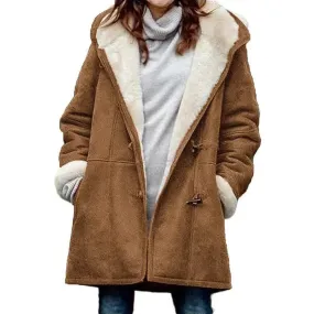 Elegant Cashmere Hooded Coat