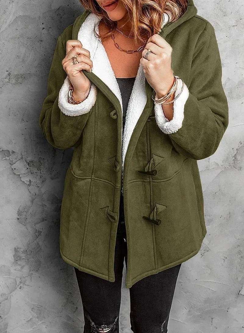Elegant Cashmere Hooded Coat