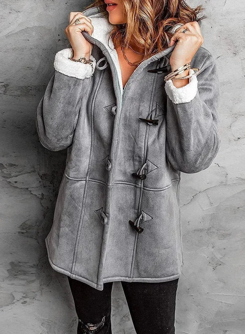 Elegant Cashmere Hooded Coat