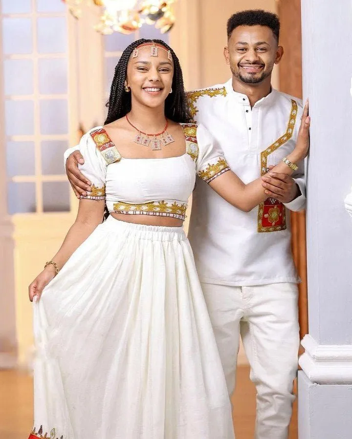 Embracing Vibrant Traditions of Oromo Dress Modern Oromo Couples' Outfits Oromo Men's Shirt