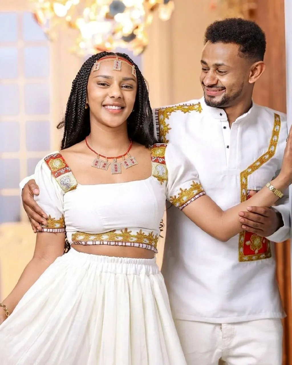 Embracing Vibrant Traditions of Oromo Dress Modern Oromo Couples' Outfits Oromo Men's Shirt
