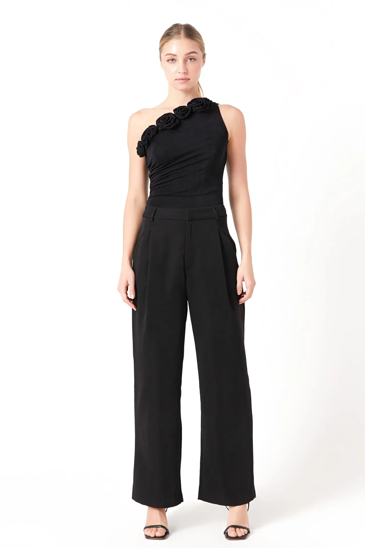 Endless Rose - Rosette One Shoulder Bodysuit