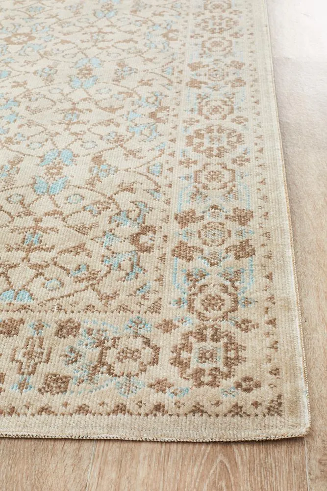 Eternal 911 Runner Rug (Bone) by Rug Culture