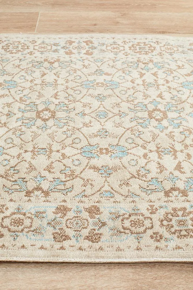 Eternal 911 Runner Rug (Bone) by Rug Culture
