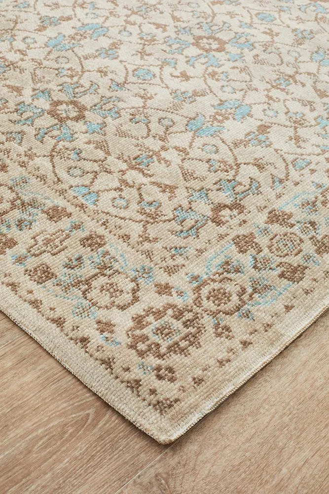 Eternal 911 Runner Rug (Bone) by Rug Culture