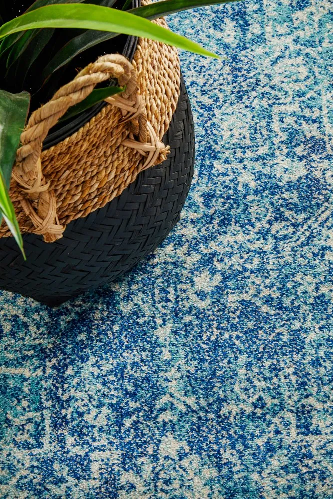 Evoke 253 Runner Rug (Blue) by Rug Culture