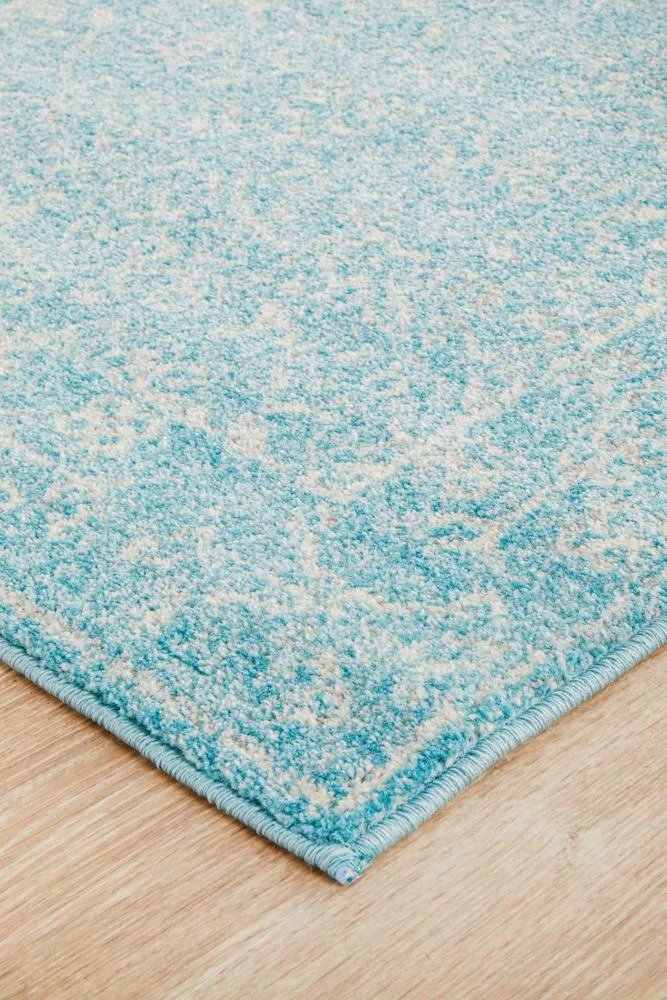 Evoke Depth Blue Transitional Runner Rug