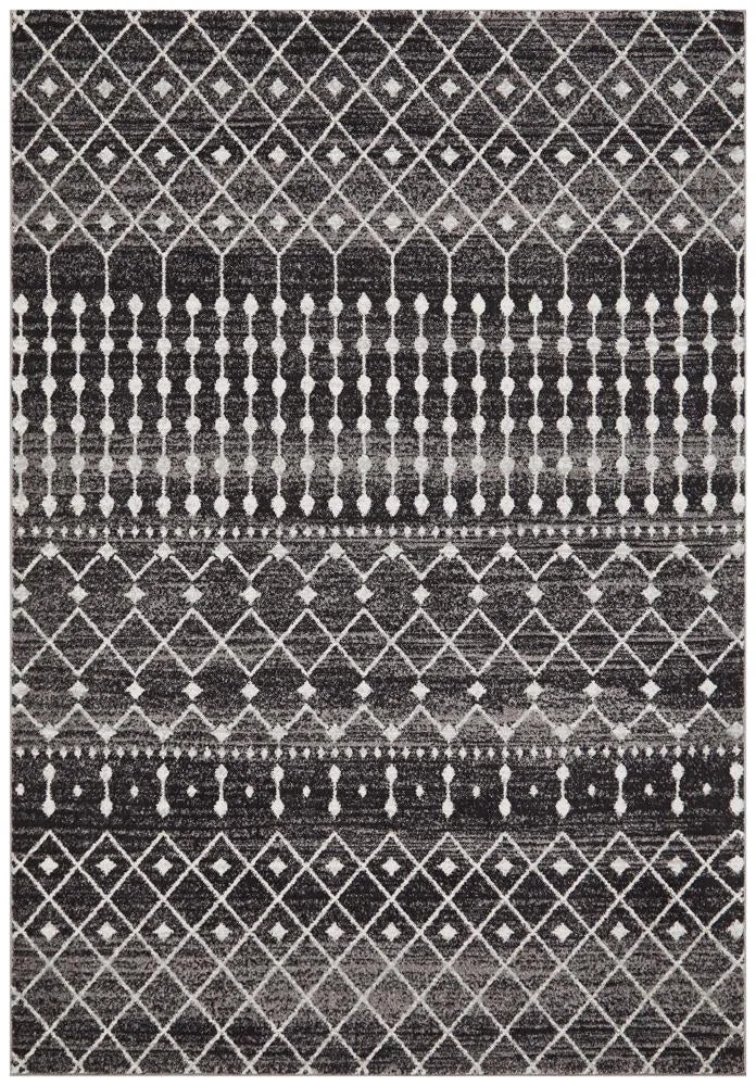 Evoke Simplicity Black Transitional Rug