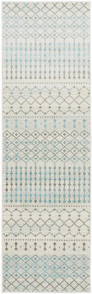 Evoke Slate White Transitional Rug