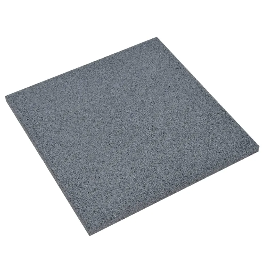 Fall Protection Tiles 12 pcs Rubber 50x50x3 cm Grey