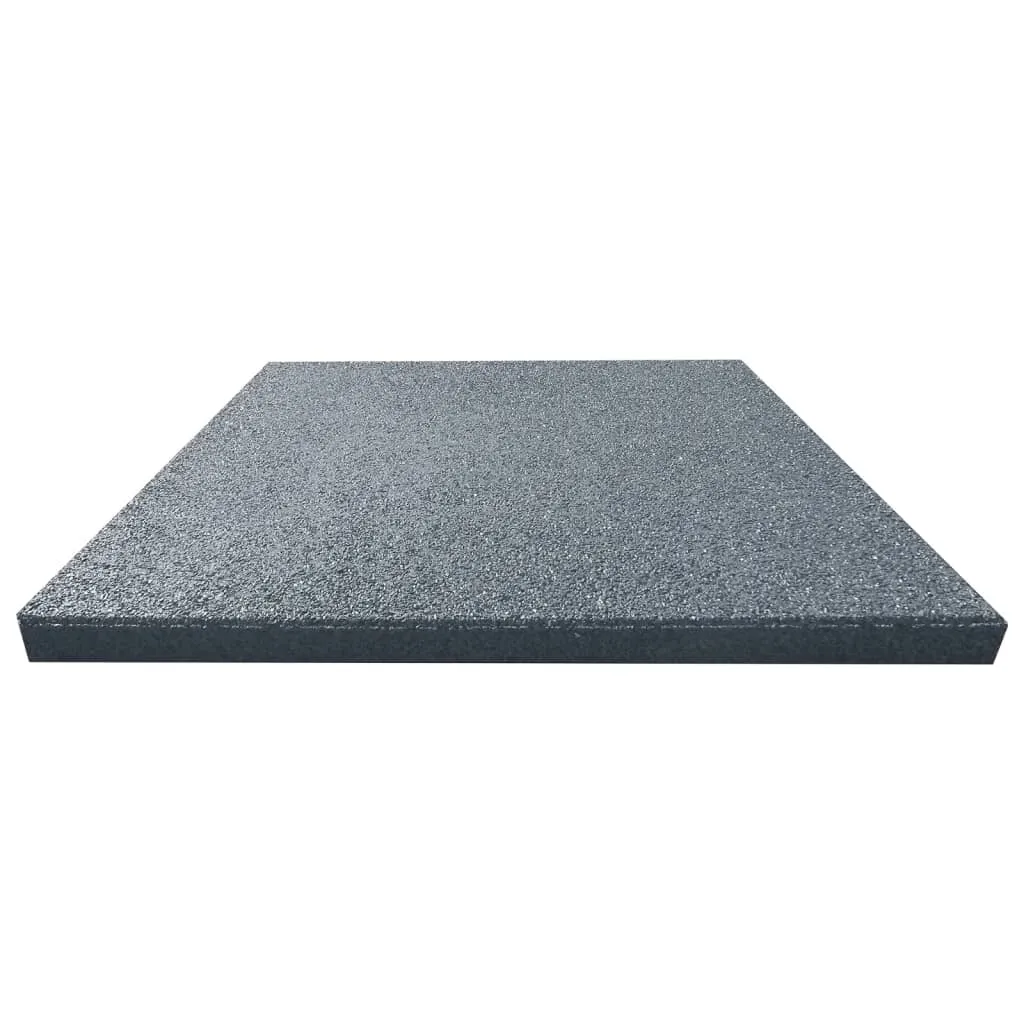 Fall Protection Tiles 12 pcs Rubber 50x50x3 cm Grey