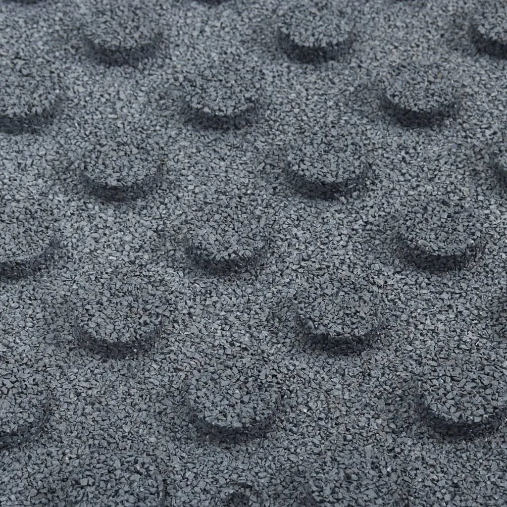 Fall Protection Tiles 12 pcs Rubber 50x50x3 cm Grey