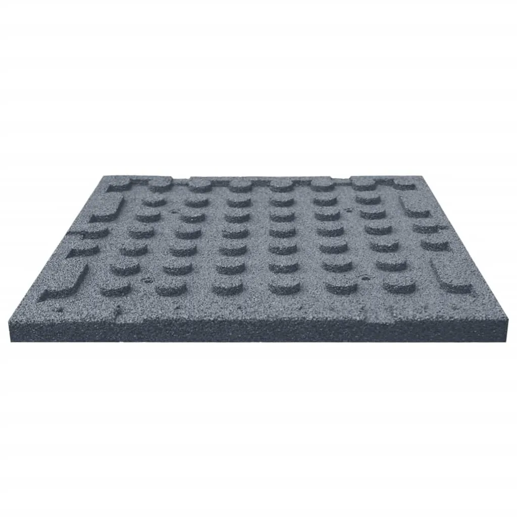 Fall Protection Tiles 12 pcs Rubber 50x50x3 cm Grey