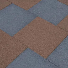 Fall Protection Tiles 18 pcs Rubber 50x50x3 cm Grey