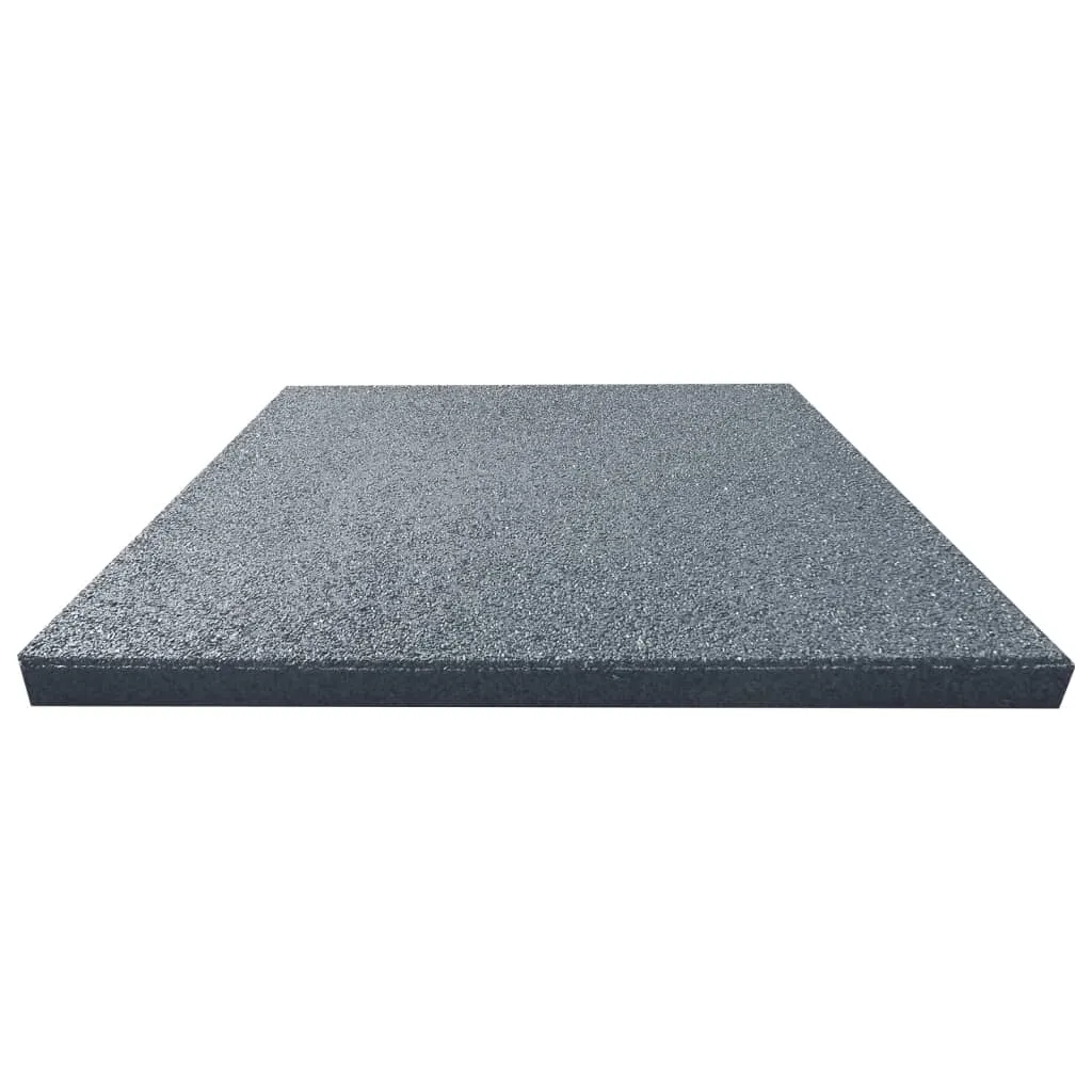 Fall Protection Tiles 18 pcs Rubber 50x50x3 cm Grey