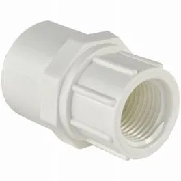 Female Pipe Adapter, Reducing, Slip x Thread, White, 3/4-In. x 1/2-In.