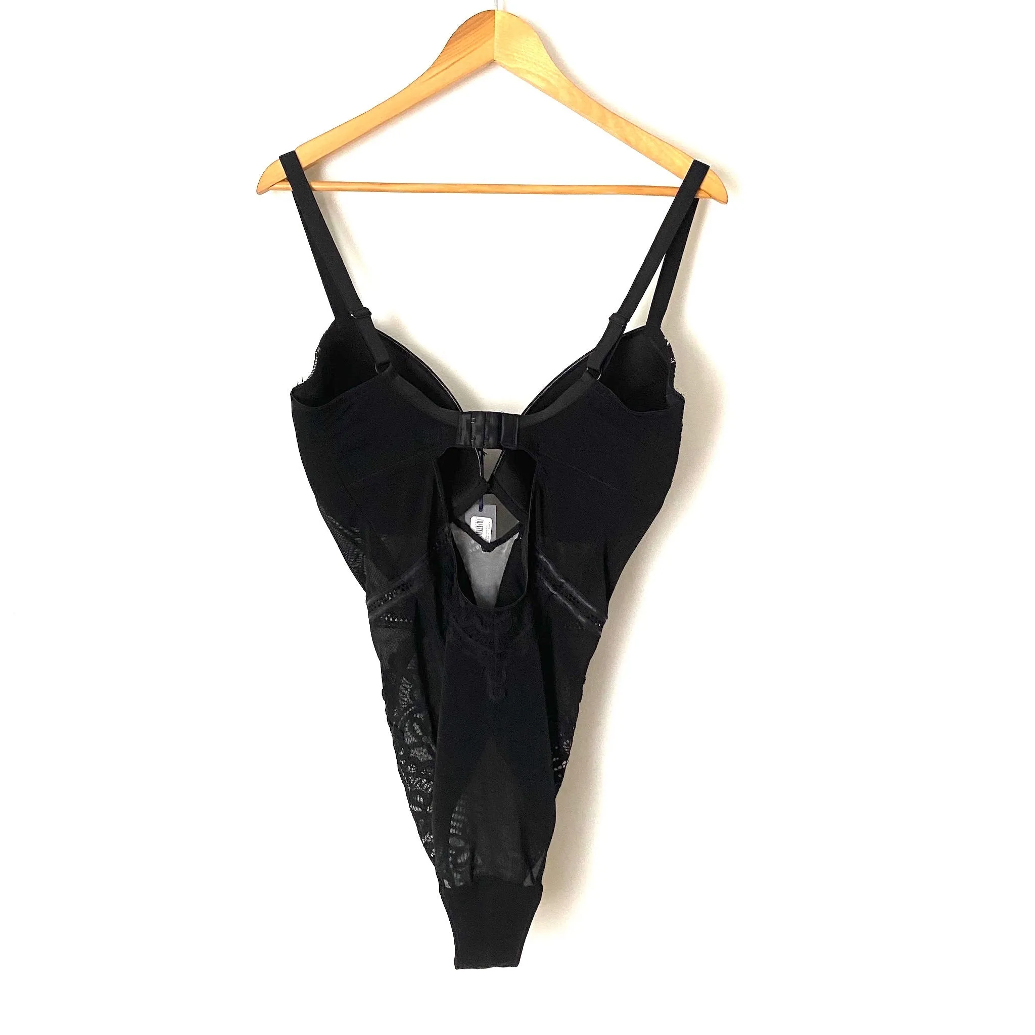 Figleaves Harper Geometric Lace Underwire Plunge Bodysuit NWT- Size 34G
